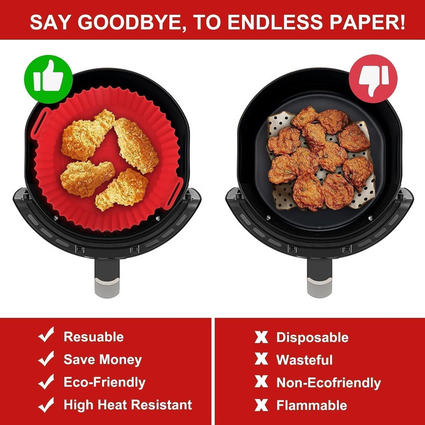 Air Fryer Silicone Pot (pack of 2)