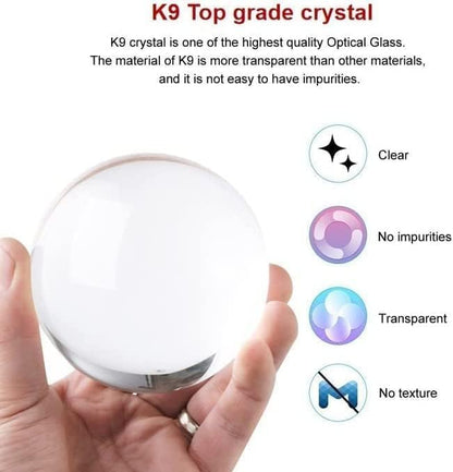 (ROSE) 3D Crystal Ball Night Lamp