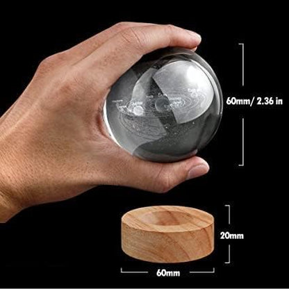 (ROSE) 3D Crystal Ball Night Lamp