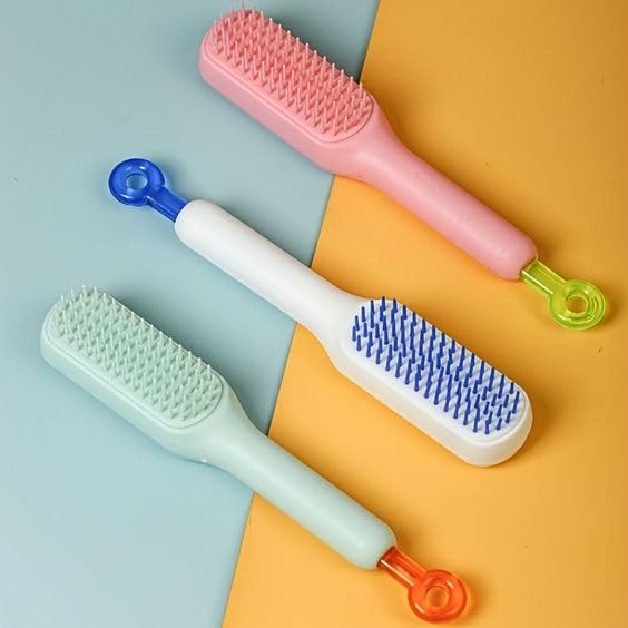 Self Cleaning Hair Brush (Pack Of 2)