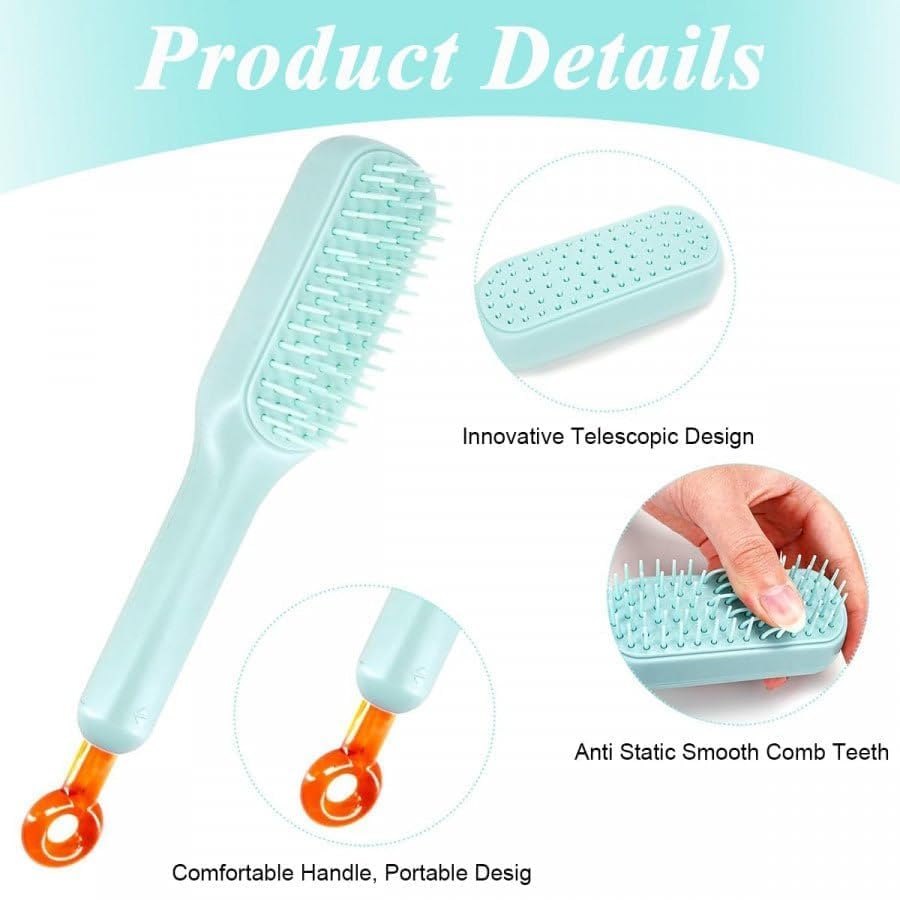 Self Cleaning Hair Brush (Pack Of 2)