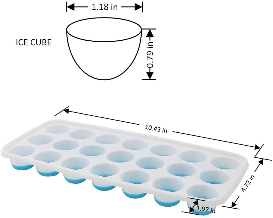 21 Silicone Ice Cube Trays Pcs-1