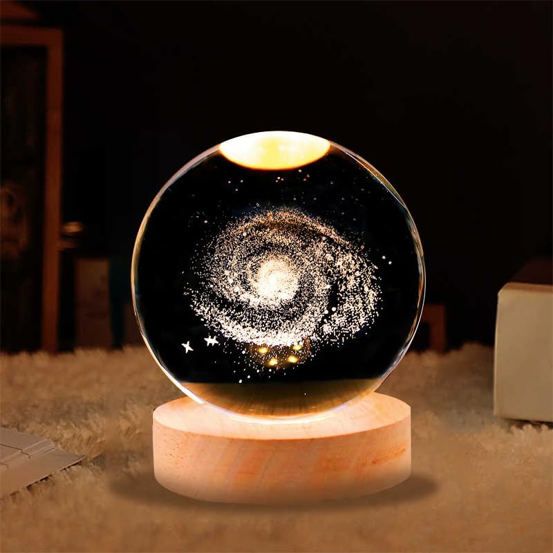 (GALAXY) 3D Crystal Ball Night Lamp