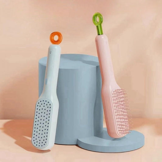 Self Cleaning Hair Brush (Pack Of 2)