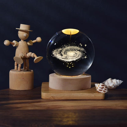 (GALAXY) 3D Crystal Ball Night Lamp