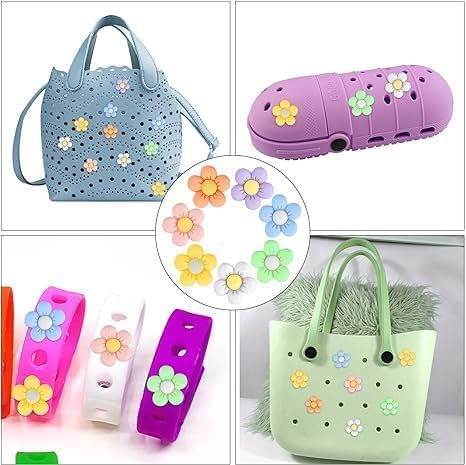 Flower Croc Charms 7 Pcs