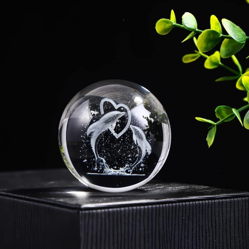 (DOLPHIN) 3D Crystal Ball Night Lamp