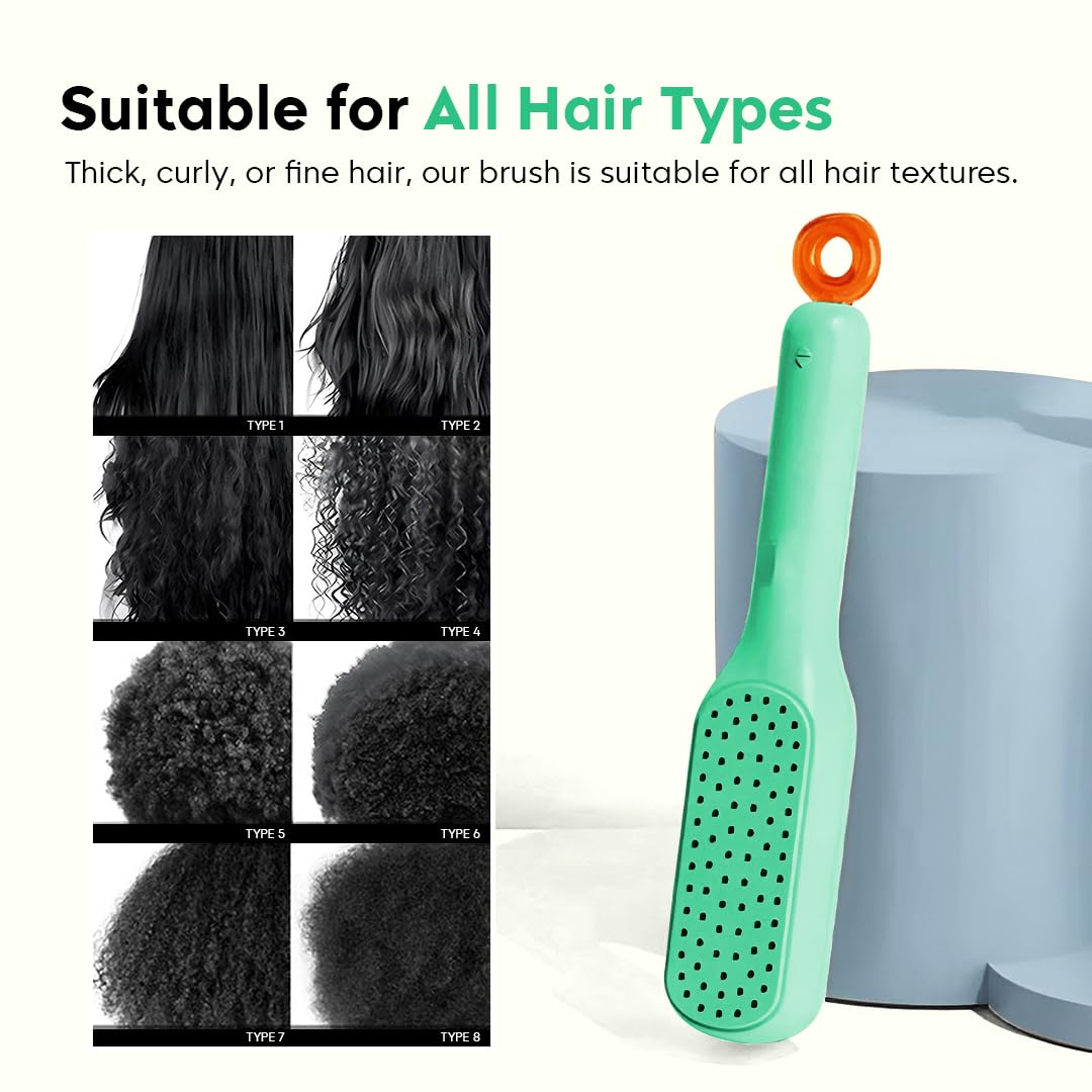Self Cleaning Hair Brush (Pack Of 2)
