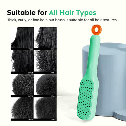 Self Cleaning Hair Brush (Pack Of 2)