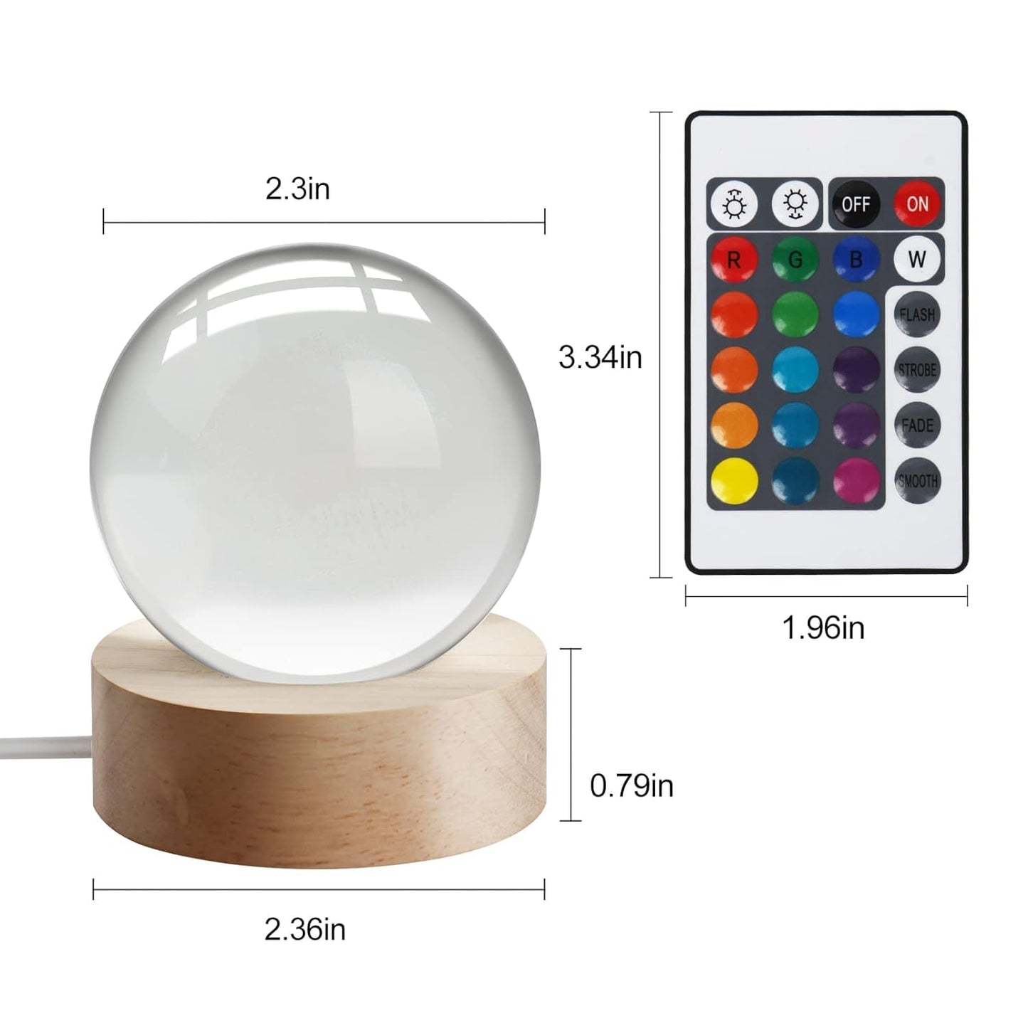 (GALAXY) 3D Crystal Ball Night Lamp