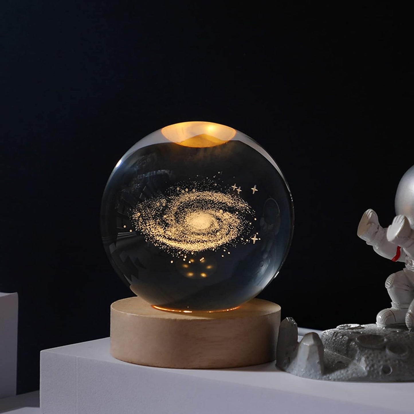 (GALAXY) 3D Crystal Ball Night Lamp