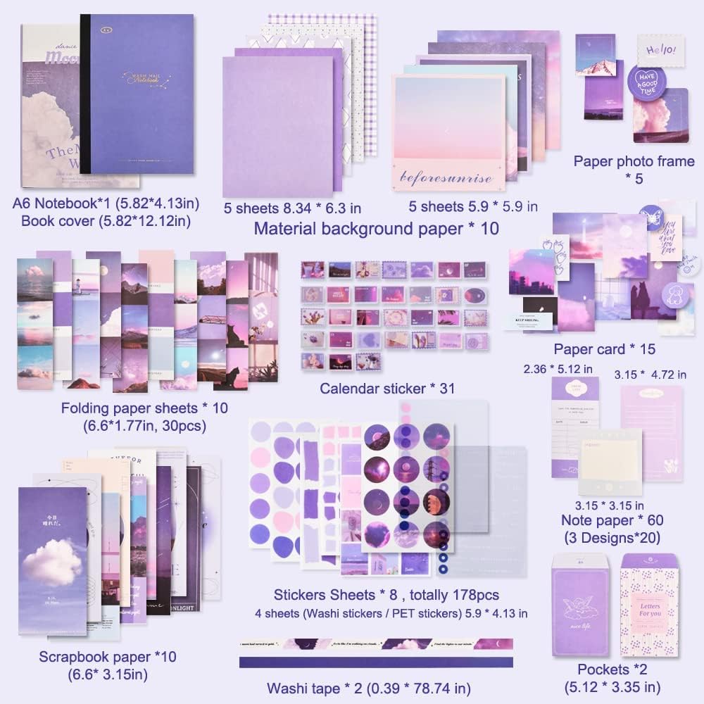 purple (Moonlight) Scrapbook kit