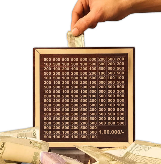 Wooden Money Saving Box Model-2