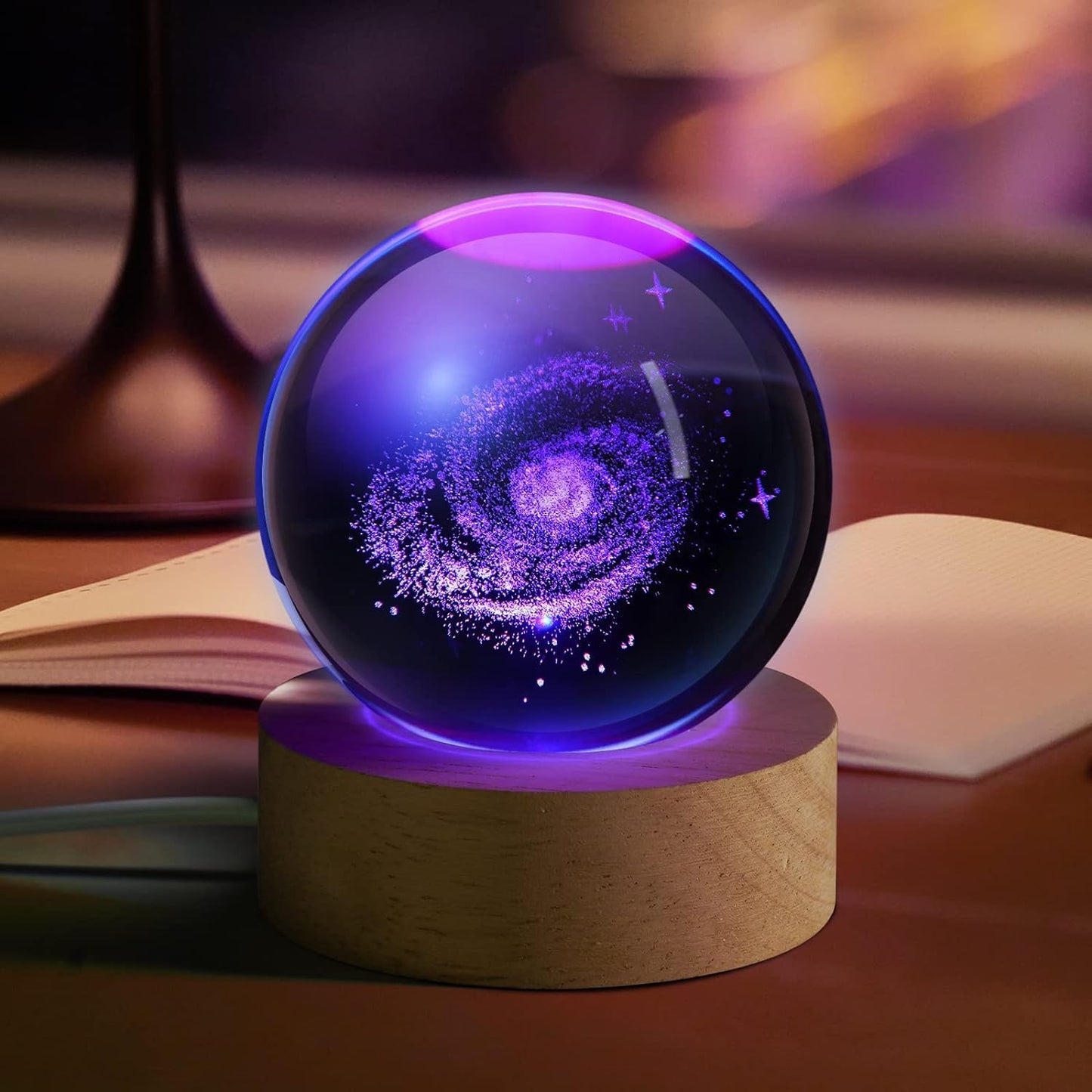 (GALAXY) 3D Crystal Ball Night Lamp