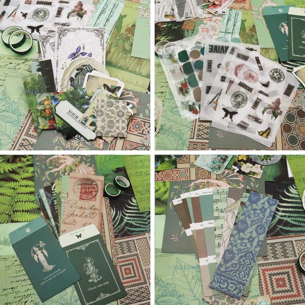 Green Butterfly Scrapbook Kit