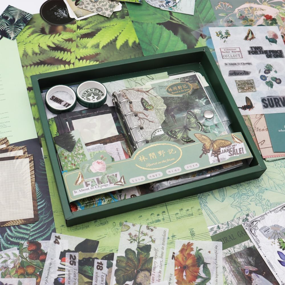 Green Butterfly Scrapbook Kit