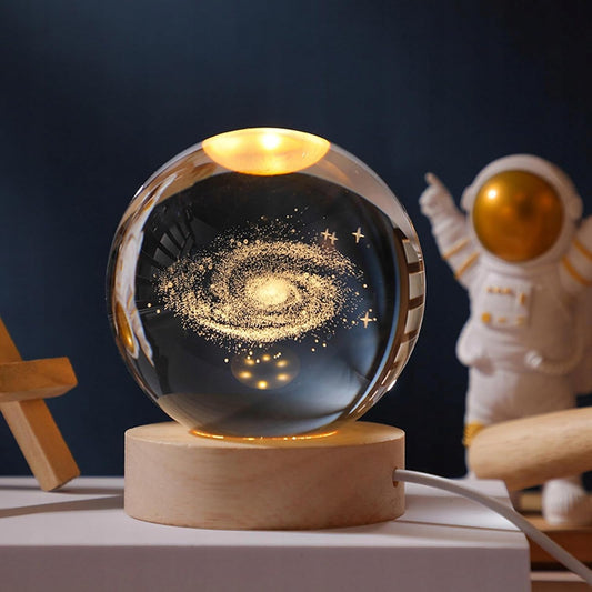 (GALAXY) 3D Crystal Ball Night Lamp