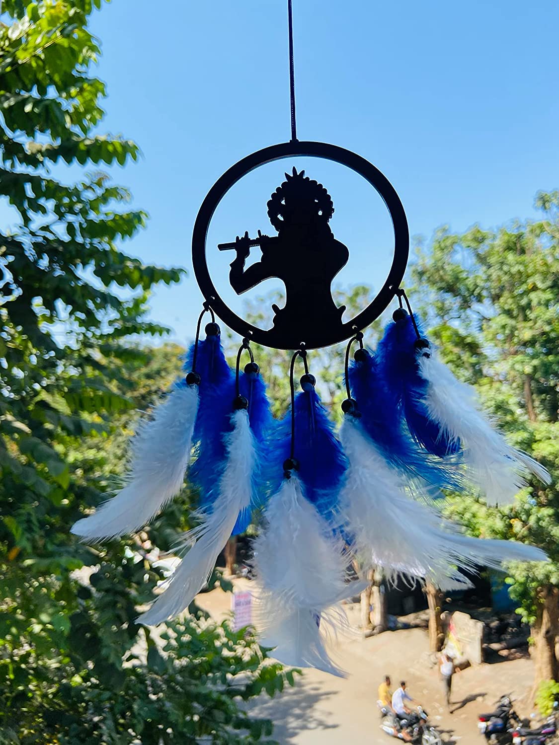 Krishna Dream Catcher for Car's Interior Mirror