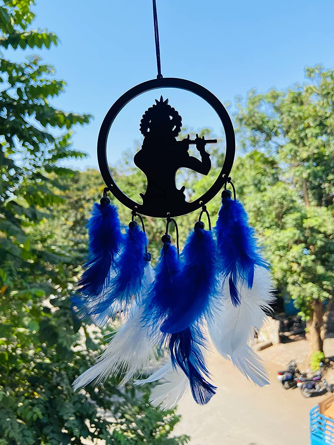 Krishna Dream Catcher for Car's Interior Mirror