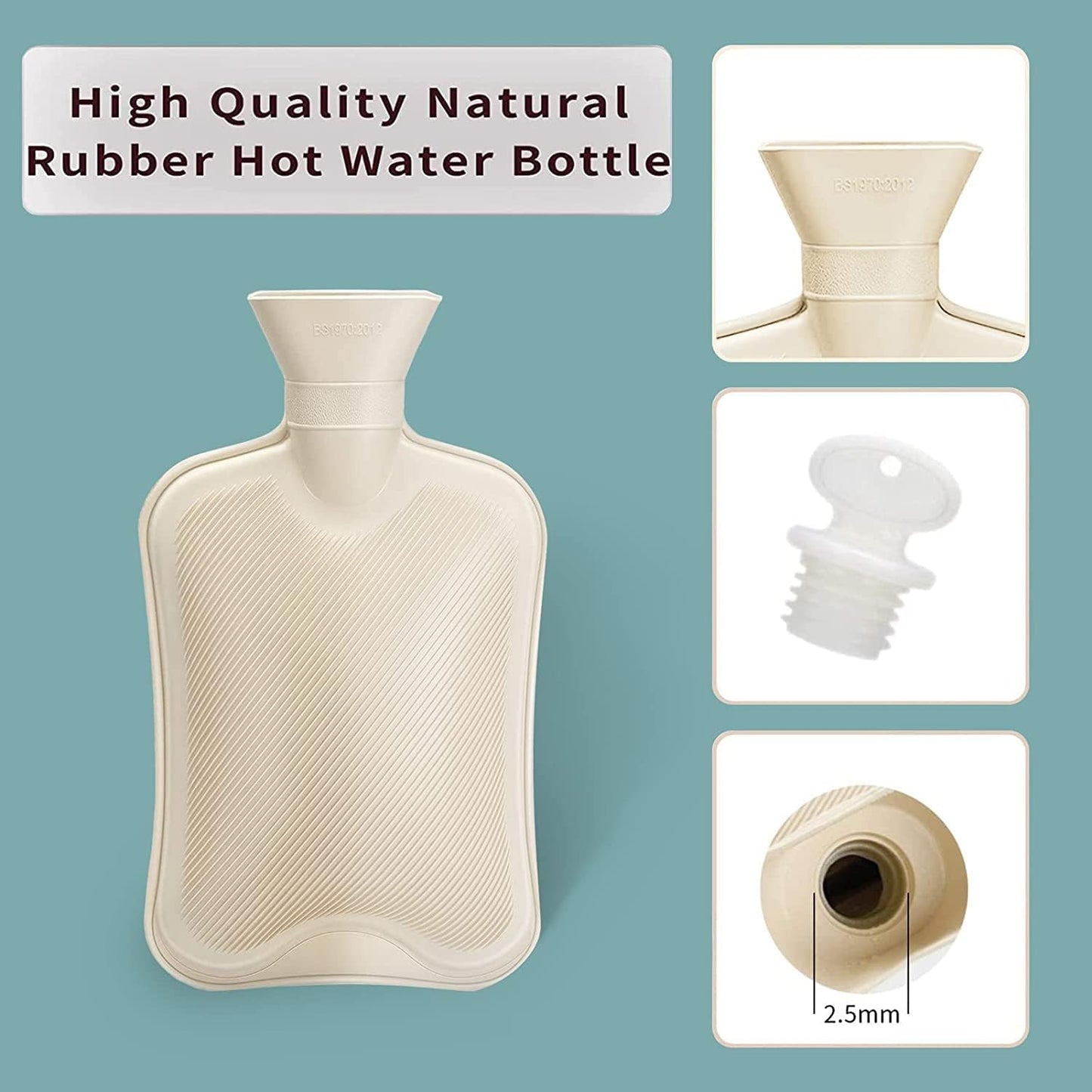 2 LITER RUBBER HOT BAGS