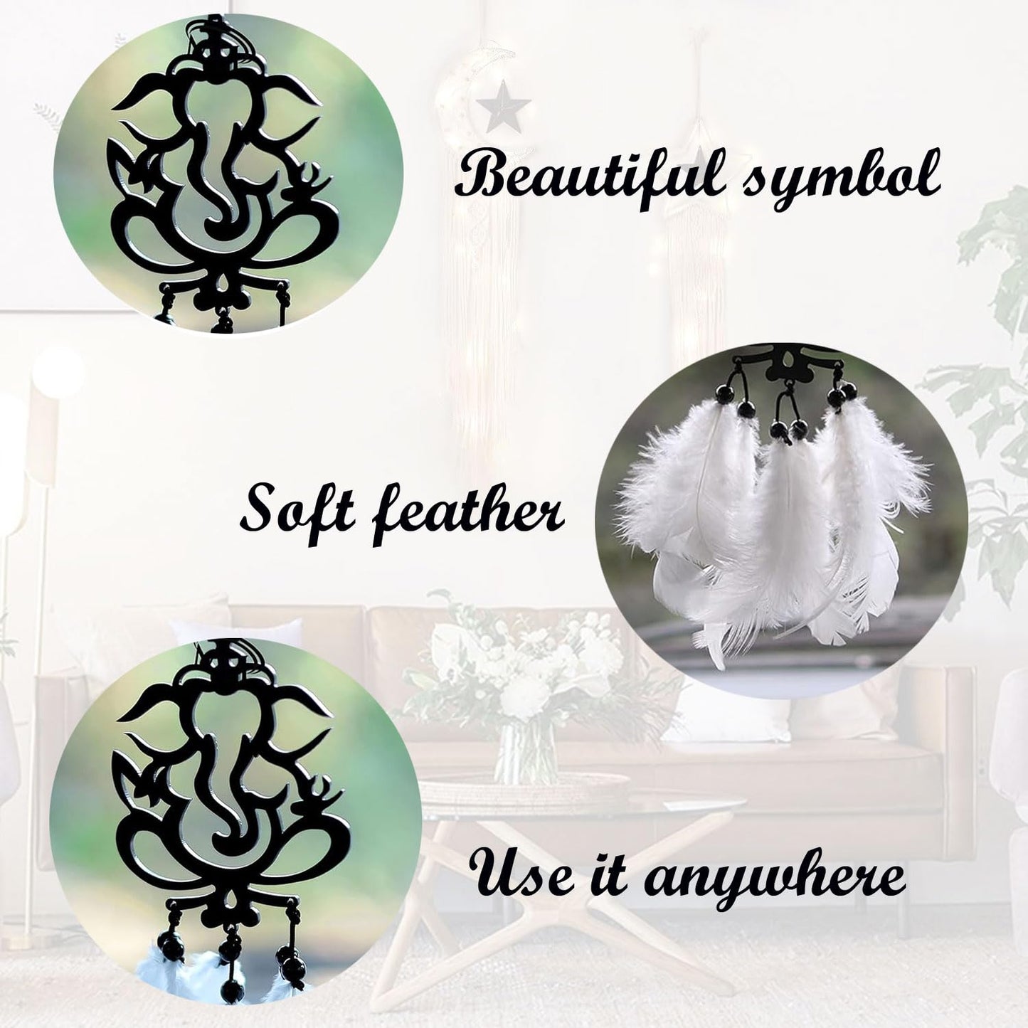 Shree Ganesh Dream Catcher for Car's Interior Mirror