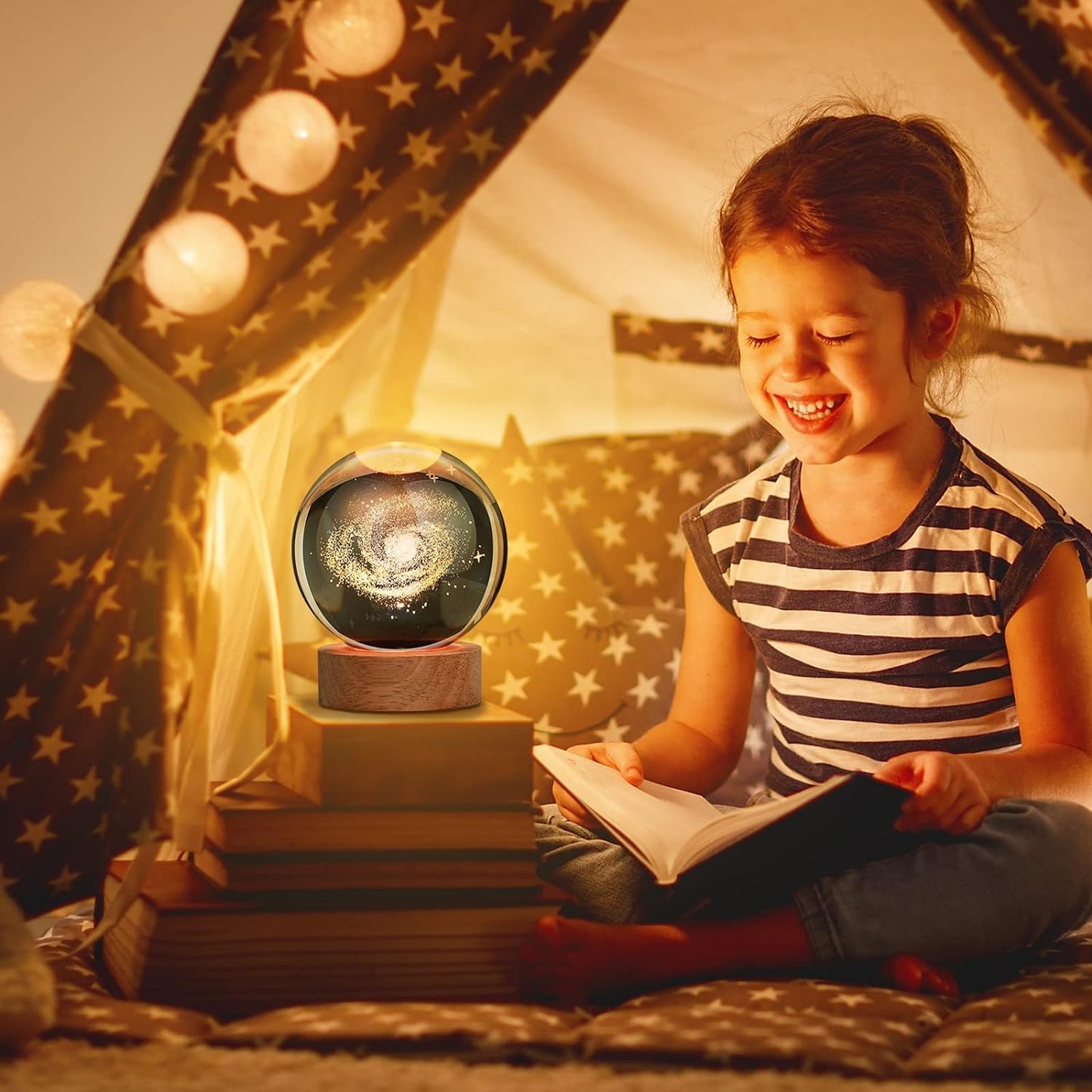 (GALAXY) 3D Crystal Ball Night Lamp