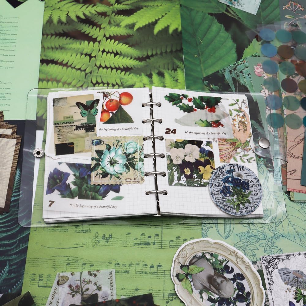 Green Butterfly Scrapbook Kit