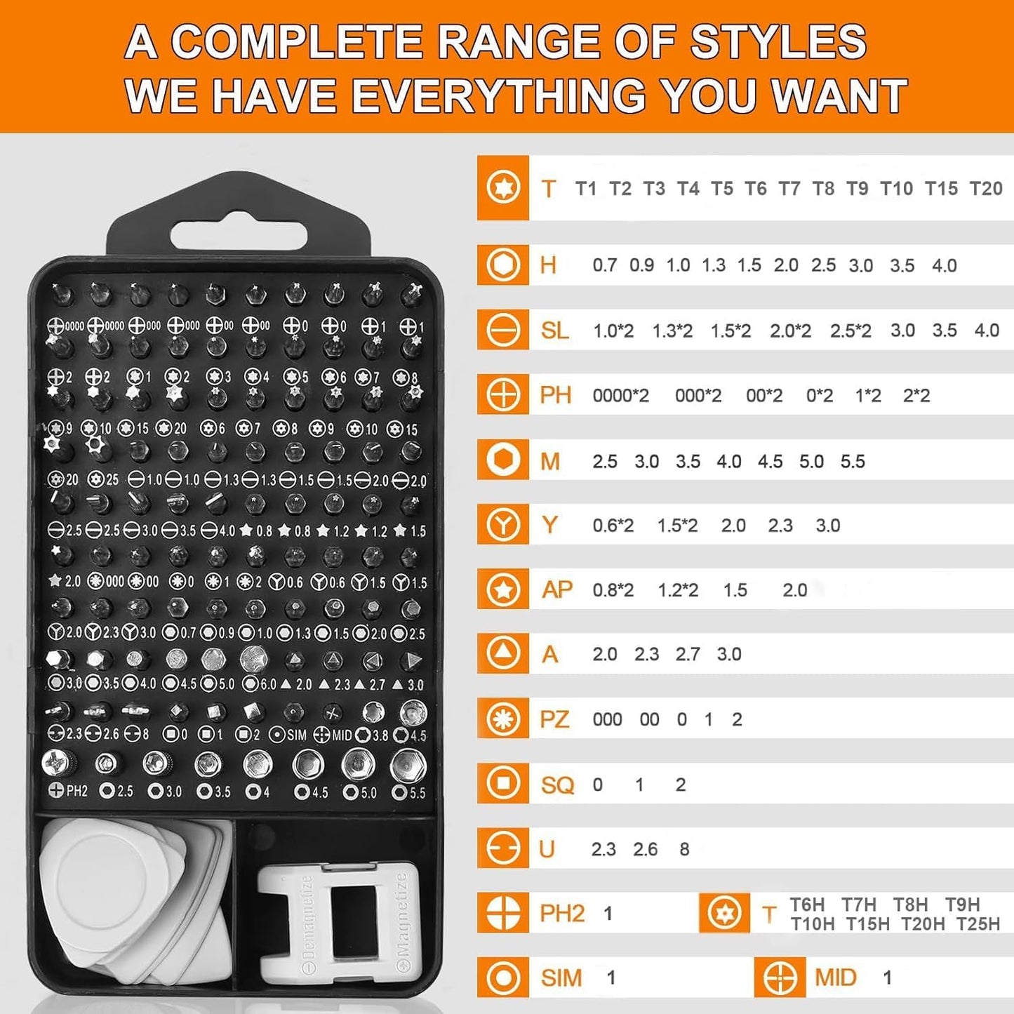 115 in 1 Screwdriver Tool Set