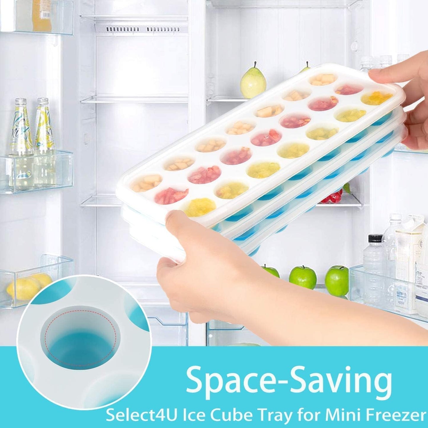 21 Silicone Ice Cube Trays Pcs-1