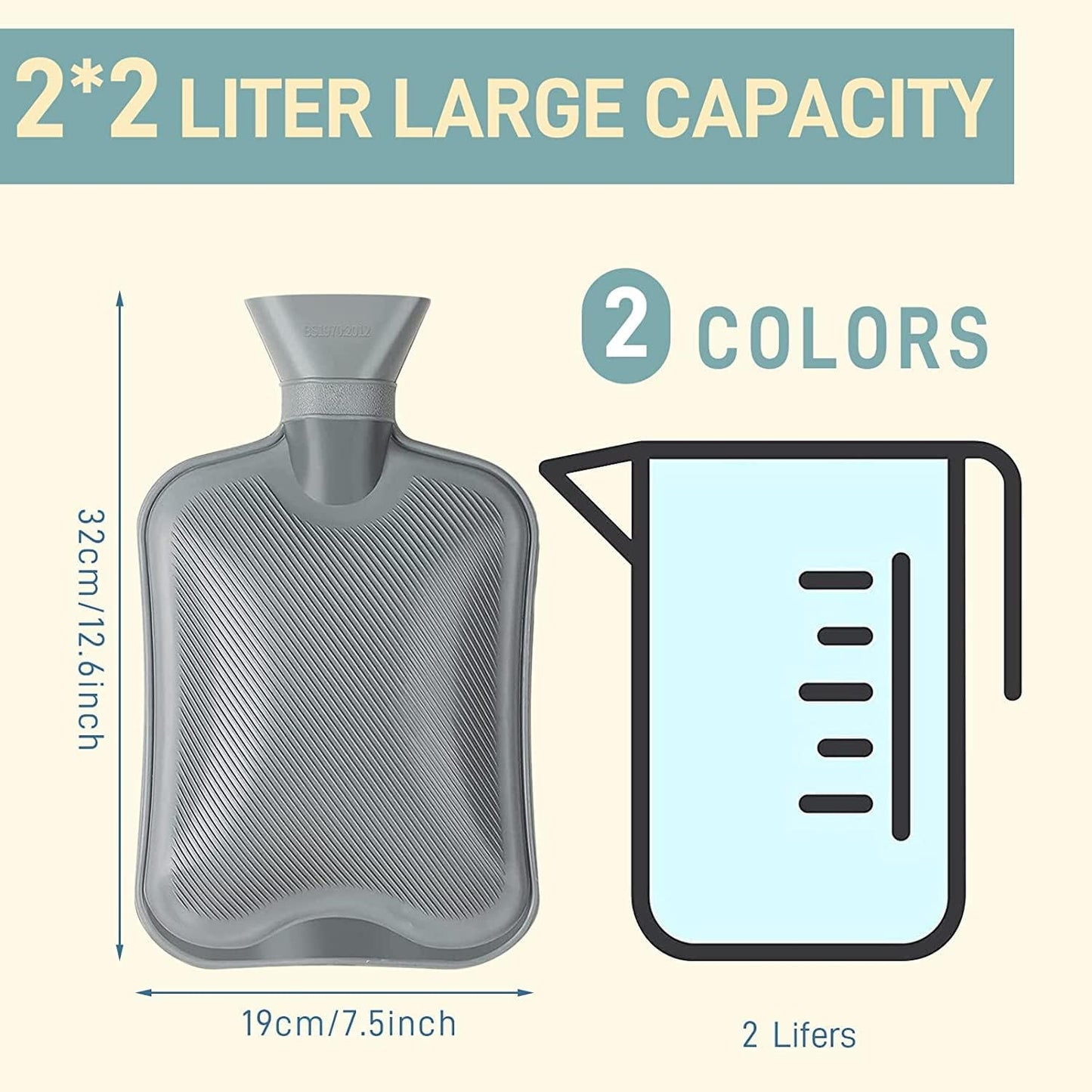 2 LITER RUBBER HOT BAGS