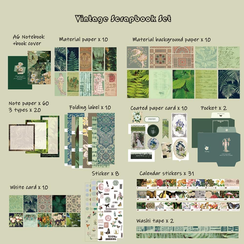 Green Butterfly Scrapbook Kit