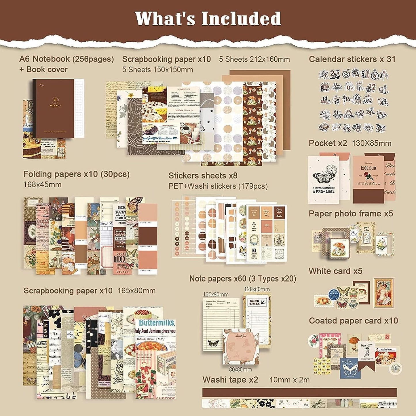 Brown Scrapbook Kit
