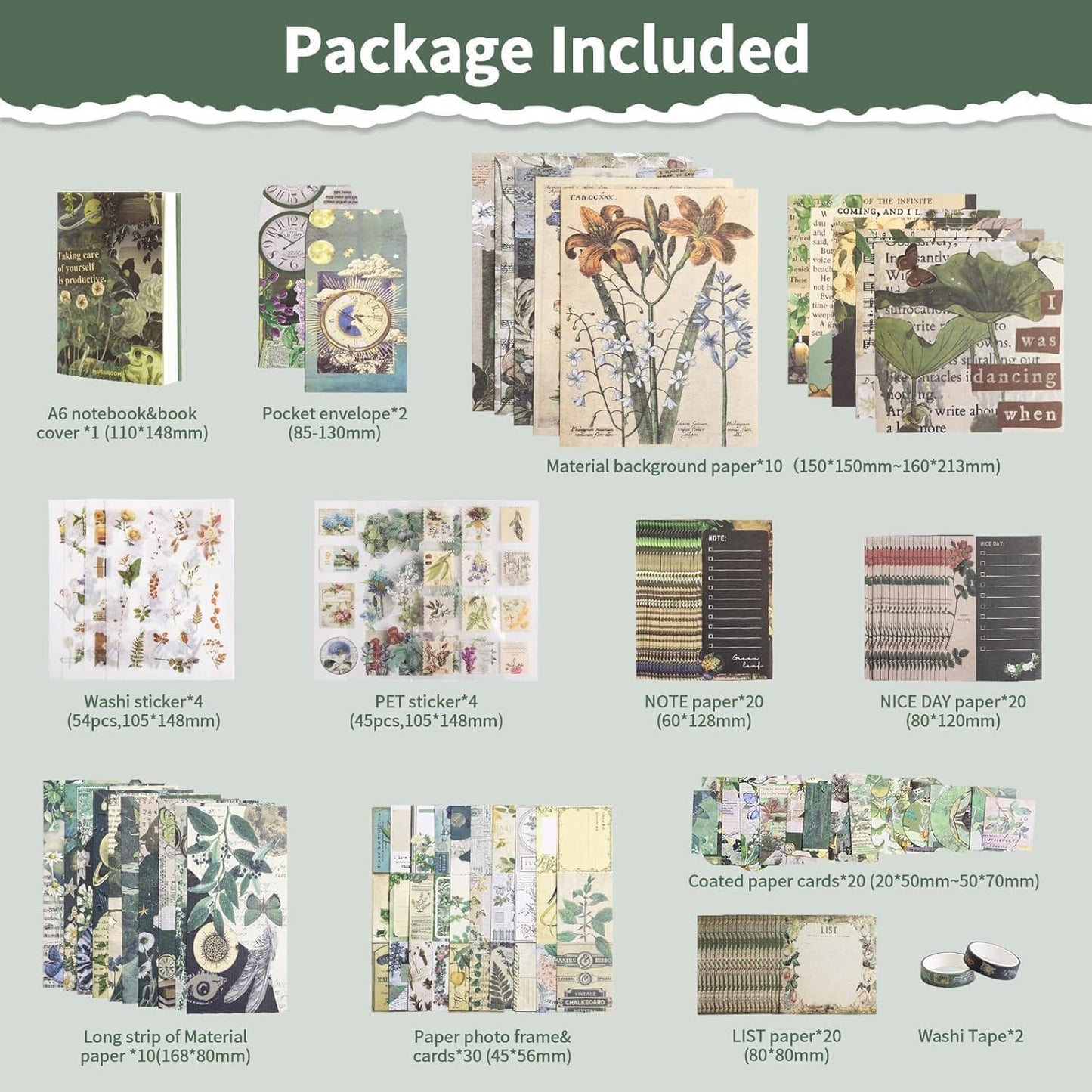 Nature Green Scrapbook Kit