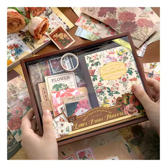 Red Flower Scrapbook Kit