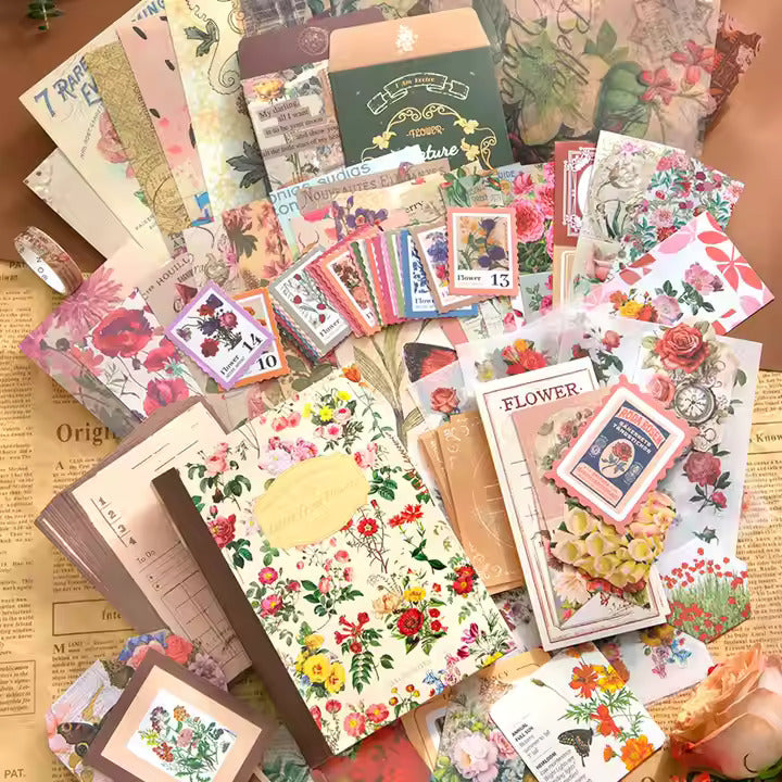 Red Flower Scrapbook Kit