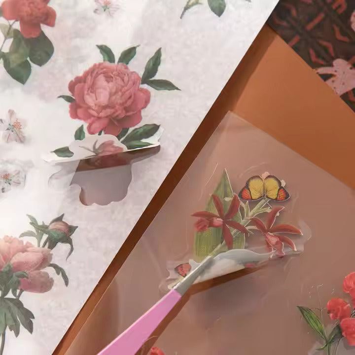 Red Flower Scrapbook Kit