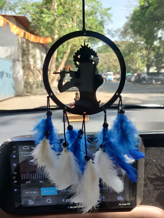 Krishna Dream Catcher for Car's Interior Mirror
