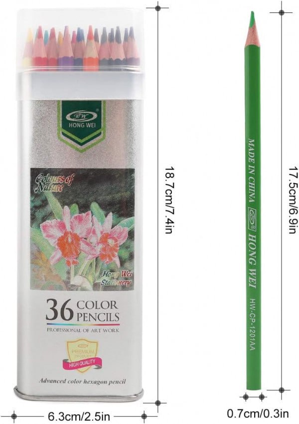 36 COLORS PREMIUM HEXAGON PENCILS