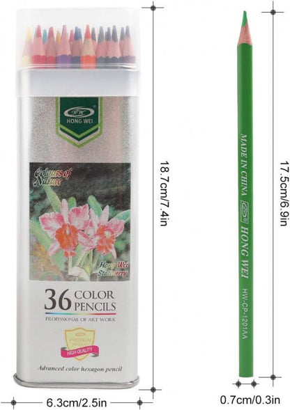 36 COLORS PREMIUM HEXAGON PENCILS