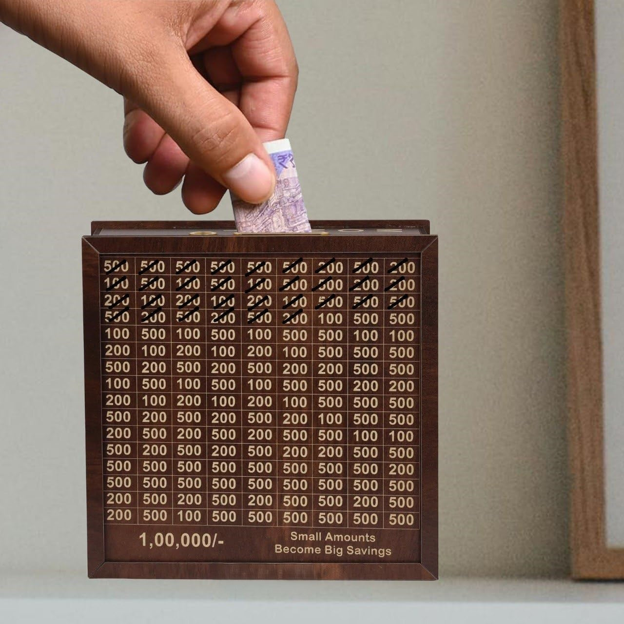 Wooden Money Saving Box Model-1